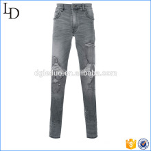 Blue,grey ripped black skinny jeans destroyed model jeans for men